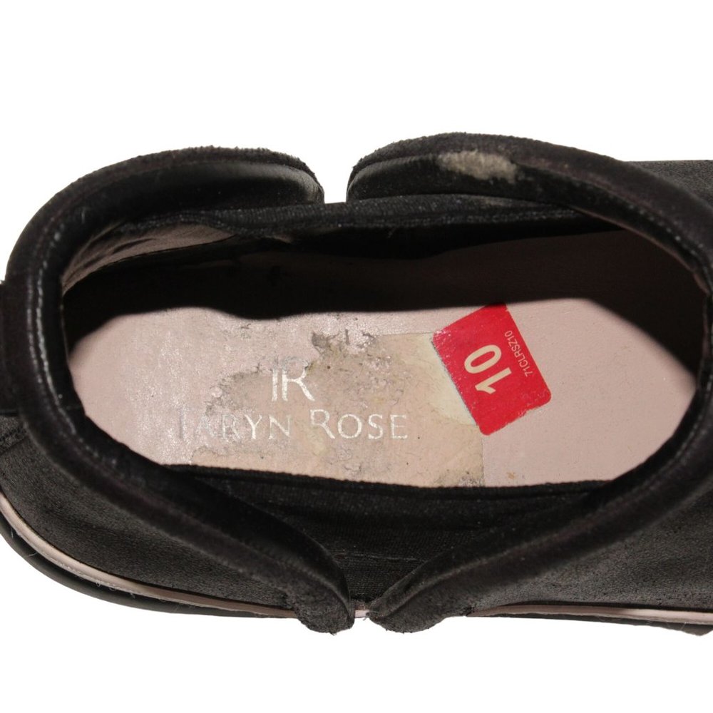 Taryn Rose Freddie Sz 10 Black Faux Leather Slip On Fashion Sneakers Shoes - Picture 11 of 12